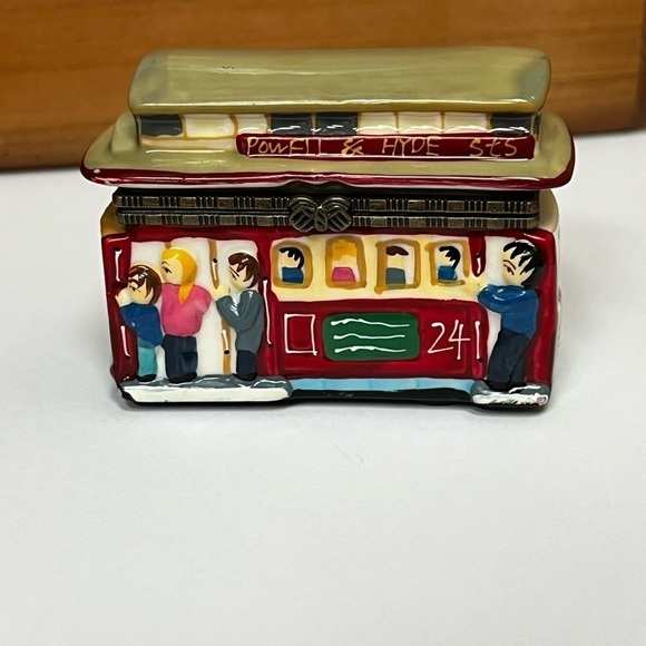 Powell & Hyde STS San Francisco Trolley Streetcar Porcelain Trinket Box Vintage - Picture 4 of 9